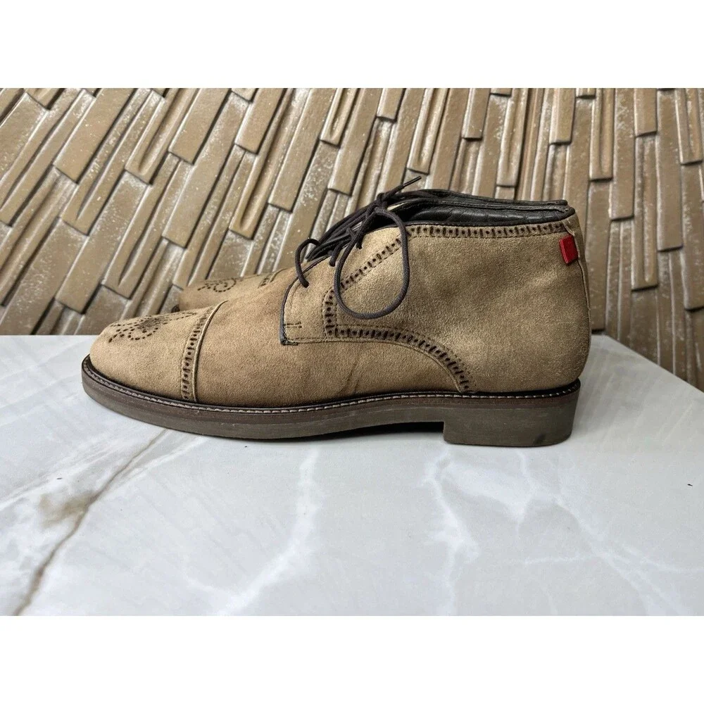 Marc Joseph New York Men Suede Leather Gold Collection Dress Ankle Boot 8.5